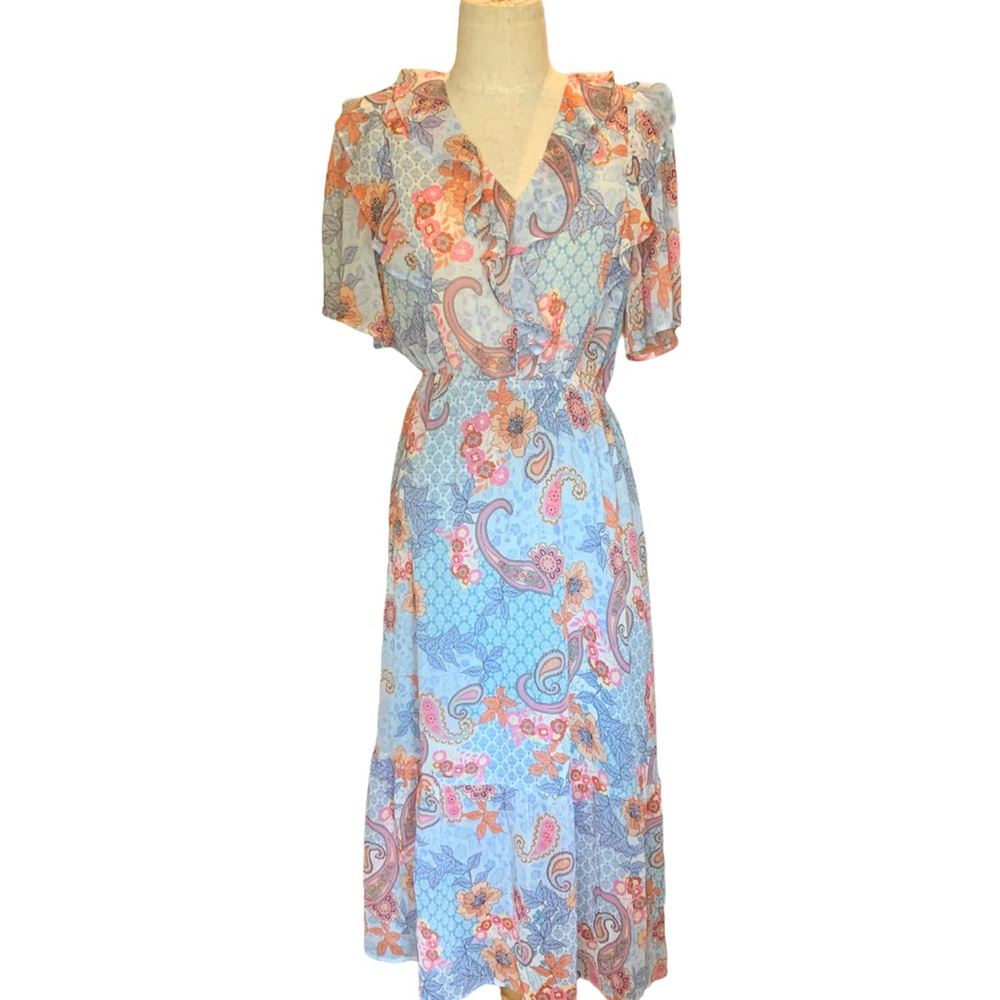 NEW PATCHWORK RUFFLED DRESS - Picture 9 of 10